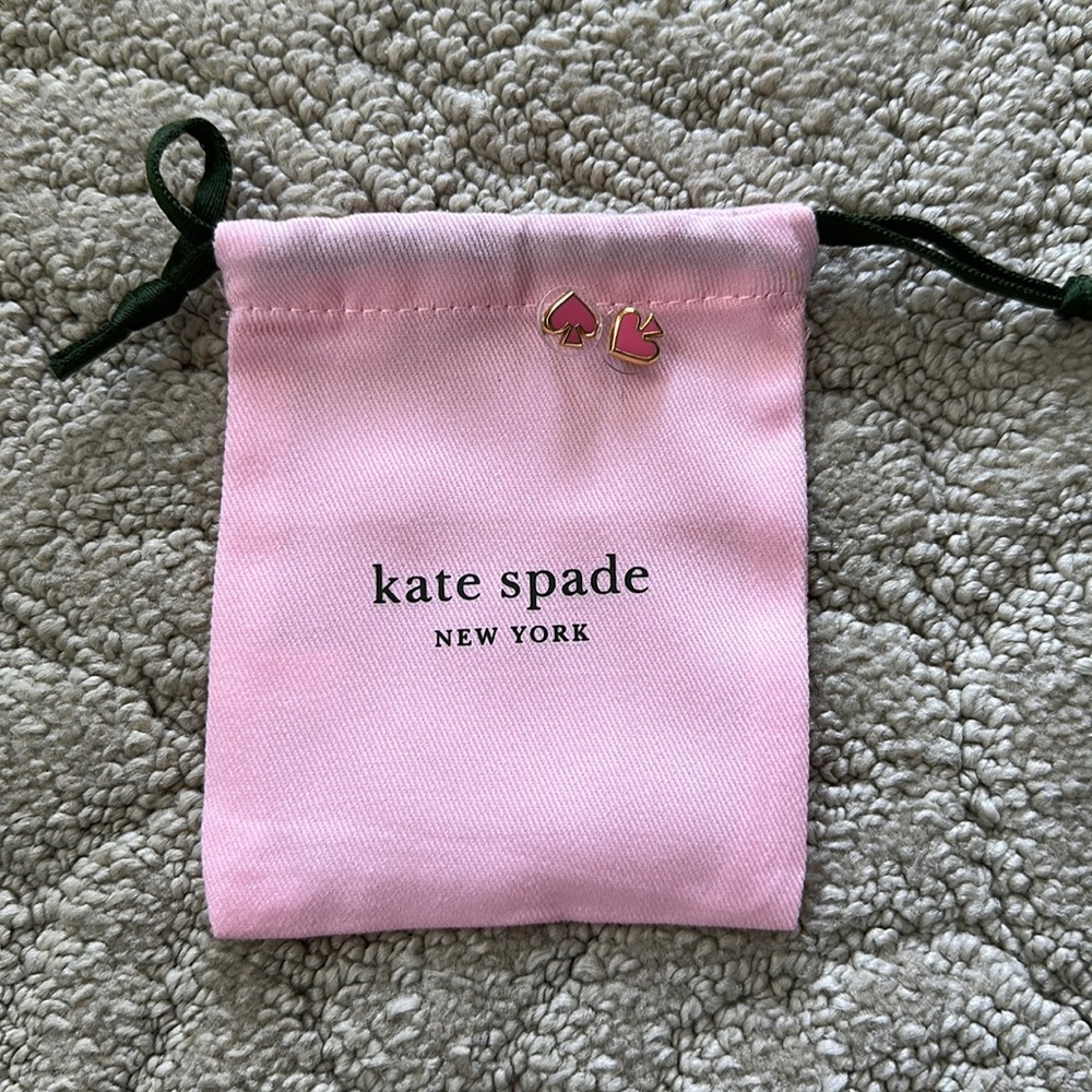 Kate spade coral spade earrings